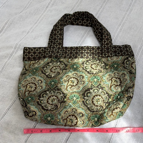 Handmade Quilted Tote Bag in Paisley Print - Picture 10 of 13